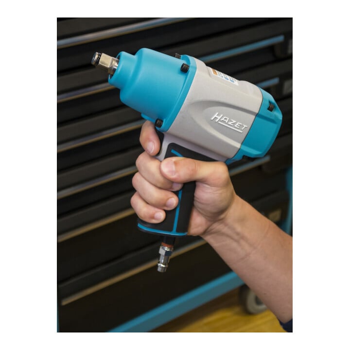 HAZET slagmoersleutel 9012SPC Maximaal losdraaimoment: 850 Nm Massief vierkant 12,5 mm (1/2 inch) Krachtig pinslagmechanisme