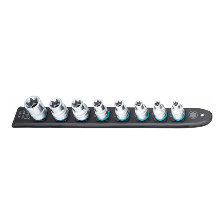 HAZET SmartRail ∙ Flexibele kunststof opsteekstrip 900E-SR/8 ∙ Vierkant hol 12,5 mm (1/2 inch) ∙ Buiten-TX®-profiel ∙ E10 ∙ E11 ∙ E12 ∙ E14 ∙ E16 ∙ E18 ∙ E20 ∙ E24 ∙ Aantal gereedschappen: 8