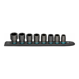 HAZET SmartRail ∙ Flexibele kunststof opsteekstrip 900S-SR/8 ∙ Vierkant hol 12,5 mm (1/2 inch) ∙ Buiten-zeskant-tractieprofiel ∙ 13 ∙ 17 ∙ 18 ∙ 19 ∙ 21 ∙ 22 ∙ 24 ∙ 27 ∙ Aantal gereedschappen: 8