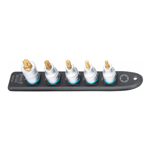 HAZET SmartRail ∙ Flexibele kunststof opsteekstrip 992T-SR/5 ∙ Vierkant hol 12,5 mm (1/2 inch) ∙ Binnen-TX®-profiel ∙ T30 ∙ T40 ∙ T45 ∙ T50 ∙ T55 ∙ Aantal gereedschappen: 5