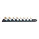 HAZET SmartRail ∙ Flexibele kunststof opsteekstrip 992T-SR/8 ∙ Vierkant hol 12,5 mm (1/2 inch) ∙ Binnen-TX®-profiel ∙ T20 ∙ T25 ∙ T30 ∙ T40 ∙ T45 ∙ T50 ∙ T55 ∙ T60 ∙ Aantal gereedschappen: 8-3