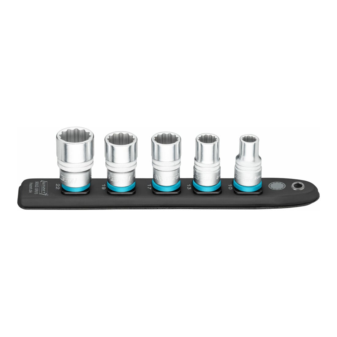HAZET SmartRail, Listello portainserti in resina sintetica flessibile 900Z-SR/5, Attacco quadro, cavo, 12,5mm (1/2"), Profilo trazione doppio esagono esterno, 10, 13, 17, 19, 22
