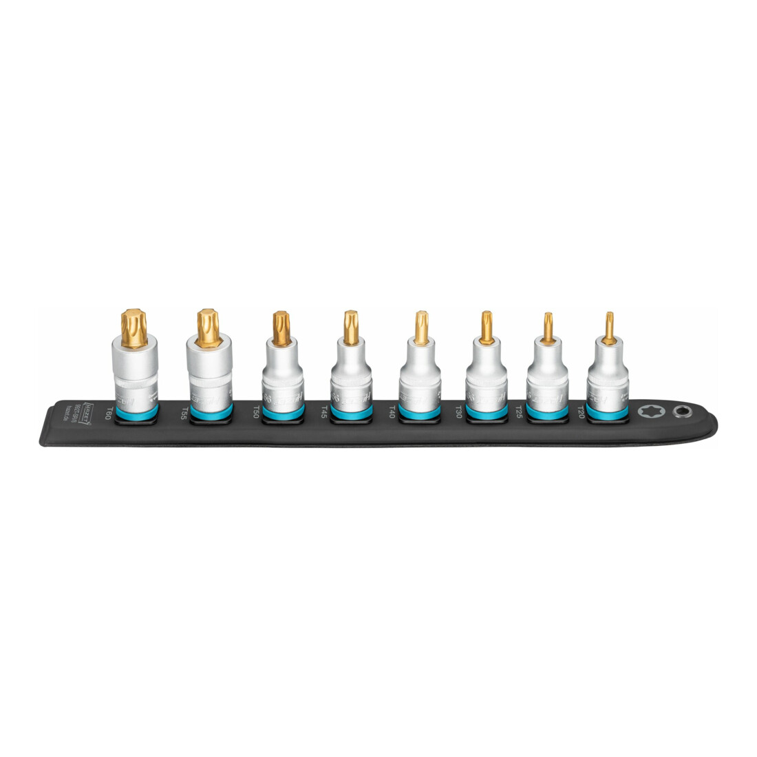 HAZET SmartRail, Listello portainserti in resina sintetica flessibile 992T-SR/8, Attacco quadro, cavo, 12,5mm (1/2"), Profilo interno TX®, T20, T25, T30, T40, T45, T50, T55, T60