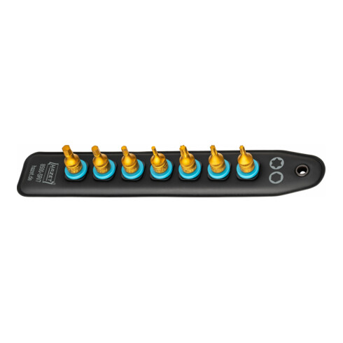 HAZET SmartRail met 7 steekplaatsen 8500-SR/7 ∙ Vierkant hol 6,3 mm (1/4 inch) ∙ Binnen-TX®-profiel, Binnen-zeskant-profiel ∙ T30 ∙ T20 ∙ T25 ∙ 3 ∙ 4 ∙ 5 ∙ 6 ∙ Aantal gereedschappen: 7