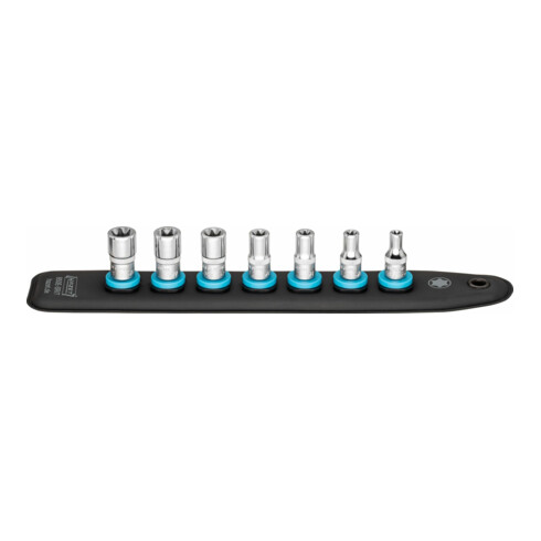 HAZET SmartRail met 7 steekplaatsen 850E-SR/7 ∙ Vierkant hol 6,3 mm (1/4 inch) ∙ Buiten-TX®-profiel ∙ E5 ∙ E6 ∙ E7 ∙ E8 ∙ E10 ∙ E11 ∙ E12 ∙ Aantal gereedschappen: 7