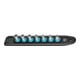 HAZET SmartRail met 7 steekplaatsen 850E-SR/7 ∙ Vierkant hol 6,3 mm (1/4 inch) ∙ Buiten-TX®-profiel ∙ E5 ∙ E6 ∙ E7 ∙ E8 ∙ E10 ∙ E11 ∙ E12 ∙ Aantal gereedschappen: 7-3