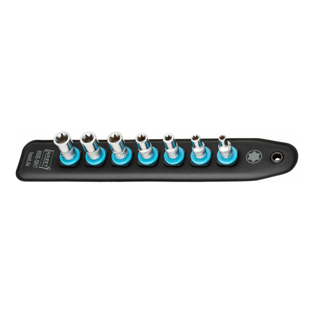 HAZET SmartRail met 7 steekplaatsen 850E-SR/7 ∙ Vierkant hol 6,3 mm (1/4 inch) ∙ Buiten-TX®-profiel ∙ E5 ∙ E6 ∙ E7 ∙ E8 ∙ E10 ∙ E11 ∙ E12 ∙ Aantal gereedschappen: 7