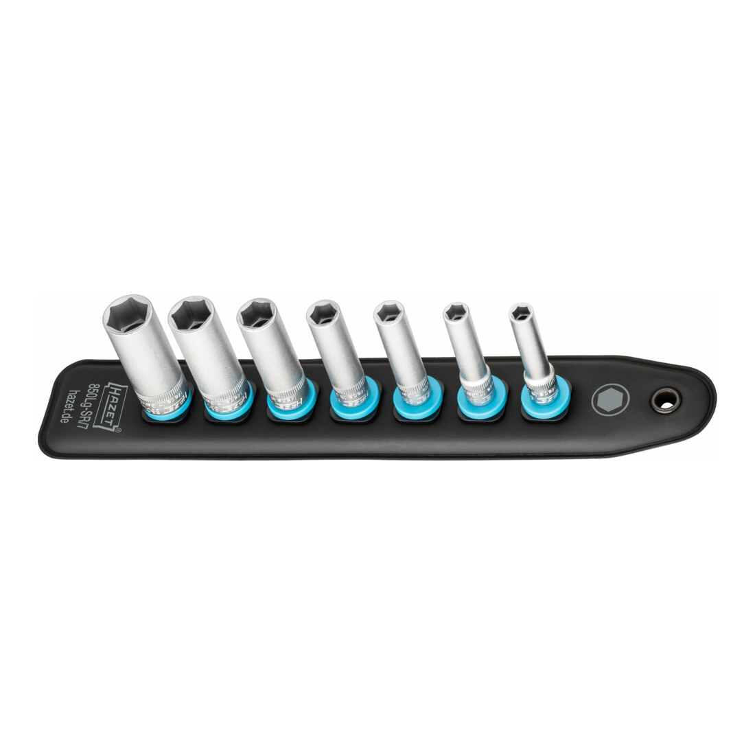 HAZET SmartRail met 7 steekplaatsen 850LG-SR/7 ∙ Vierkant hol 6,3 mm (1/4 inch) ∙ Buiten-zeskant-tractieprofiel ∙ 5.5 ∙ 6 ∙ 7 ∙ 8 ∙ 10 ∙ 12 ∙ 13 ∙ Aantal gereedschappen: 7