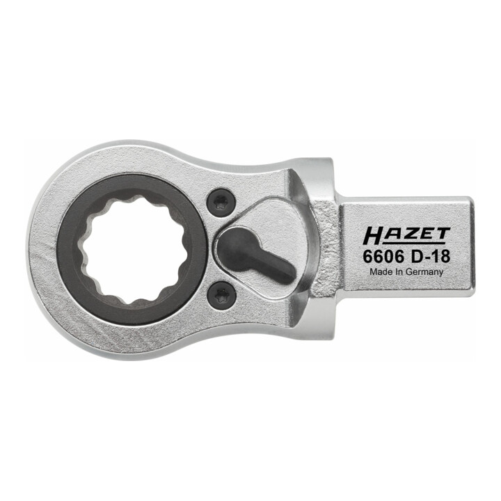 HAZET Socket ratchet box spanner 6606D-18 Socket square 14 x 18 mm external double hexagon profile 18