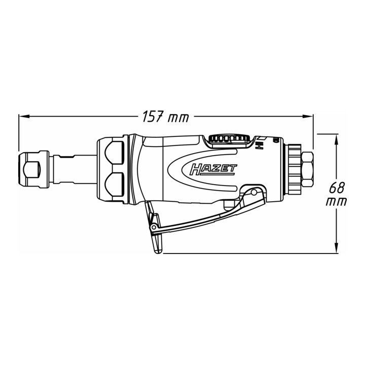 HAZET Stabschleifer, gerade 9032N-1