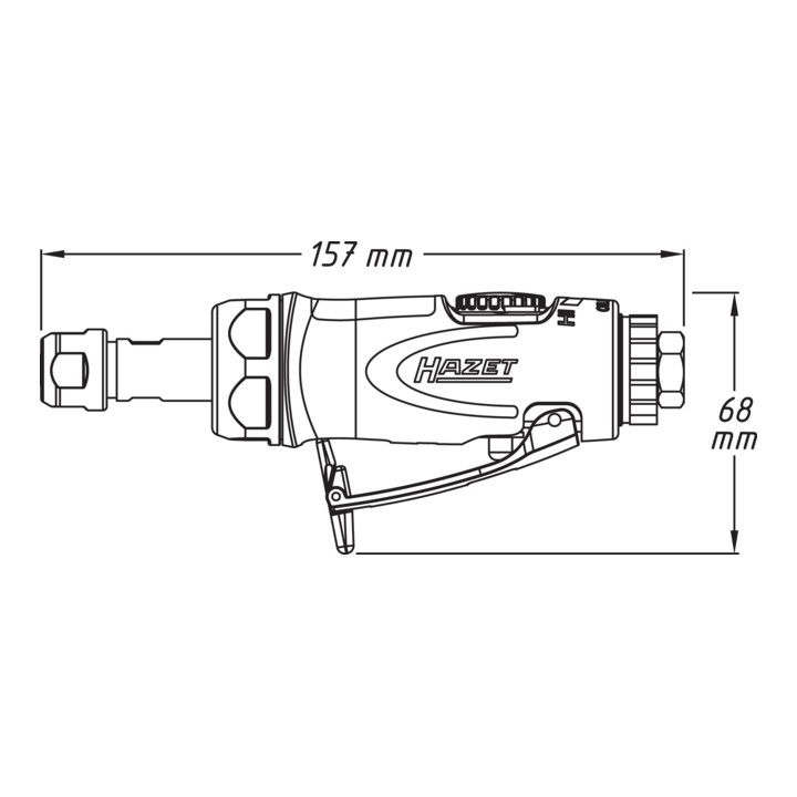 HAZET Stabschleifer, gerade 9032N-1