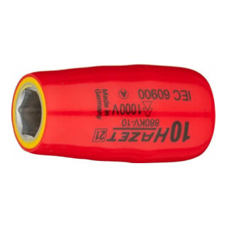 HAZET Steckschlüssel-Einsatz Sechskant 880KV-10 Vierkant hohl 10 mm (3/8 Zoll) Außen-Sechskant-Tractionsprofil 10 mm