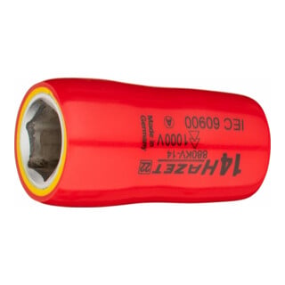 HAZET Steckschlüssel-Einsatz Sechskant 880KV-14 Vierkant hohl 10 mm (3/8 Zoll) Außen-Sechskant-Tractionsprofil 14 mm