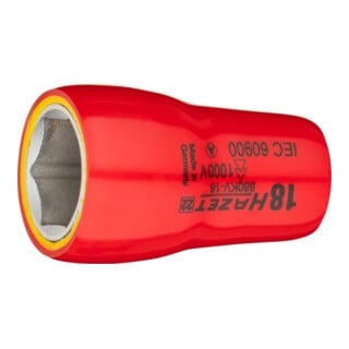 HAZET Steckschlüssel-Einsatz Sechskant 880KV-18 Vierkant hohl 10 mm (3/8 Zoll) Außen-Sechskant-Tractionsprofil 18 mm