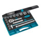 HAZET Steckschlüssel-Satz 906 Vierkant hohl 12,5 mm (1/2 Zoll) Außen-Sechskant-Tractionsprofil Anzahl Werkzeuge: 17