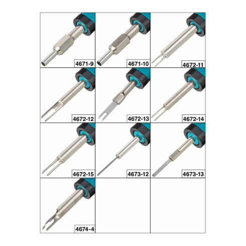 HAZET SYSTEM-KABEL-Entriegeler-Sortiment 4670-4/10 Anzahl Werkzeuge: 10