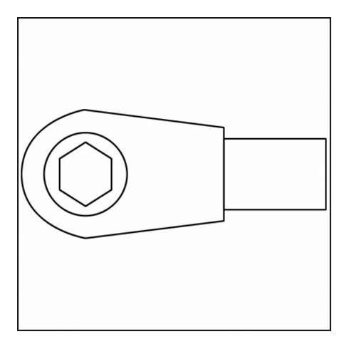 HAZET Testa a cricchetto per inserti 6408-1, Attacco quadro ad innesto 9x12mm, Attacco esagonale, cavo, 8mm (5/16")