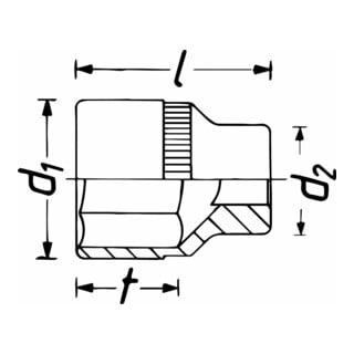 HAZET Kraftsteckschlüsseleinsatz 3/8" Außen-TORX® lang