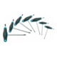 HAZET Tournevis 811S/5, Profil cruciforme PH, Profil fente, 5 pièces, 0,8 x 4,5 – 1,2 x 7, PH1 – PH2-1