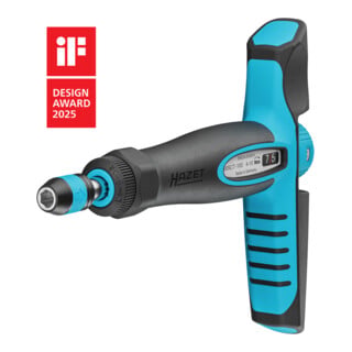 HAZET Tournevis dynamométrique à poignée transversale 6005CT-100, 4–10 Nm, précision 6%, 1/4" (6,3 mm) hexagonal, L 198 mm