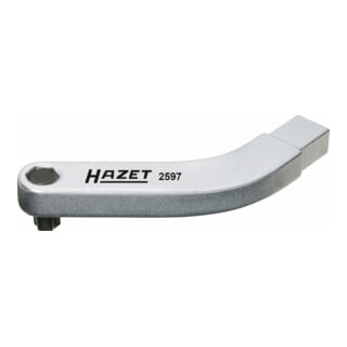 HAZET Türscharnier-Einsteck-Werkzeug, gebogener Bithalter 2597 Einsteck-Vierkant 9 x 12 mm Sechskant hohl 8 mm (5/16 Zoll), Innen TX Profil T45