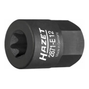 HAZET Turbolader / Krümmer TORX Einsatz 2871-E12 Außen-Sechskant 17 mm Außen TORX Profil E12