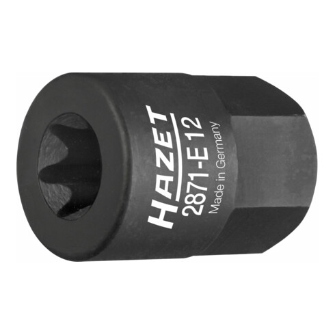 HAZET Turbolader / pijpbochtstuk TORX®-dopsleutel 2871-E12 ∙ Buitenzeskant 17 mm ∙ Buiten-TORX®-profiel ∙ E12