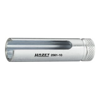 HAZET Turbolader Steckschlüssel-Einsatz (Doppel-6kt.) 2561-10 Vierkant hohl 6,3 mm (1/4 Zoll) Außen-Doppel-Sechskant Profil 10