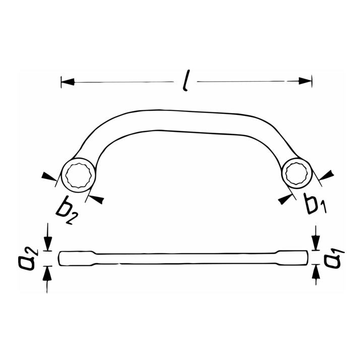 HAZET Turboladersleutel ∙ twaalfkant 615-S10X12 ∙ Buiten-twaalfkant-profiel ∙ 10 x 12 mm
