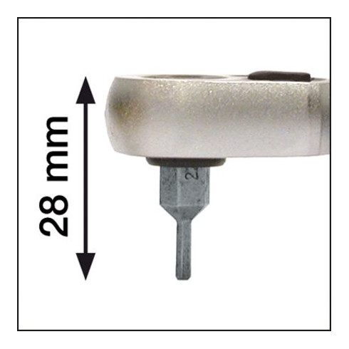 HAZET Umschaltknarre für Bits, kurz 863BK Sechskant hohl 6,3 (1/4 Zoll)