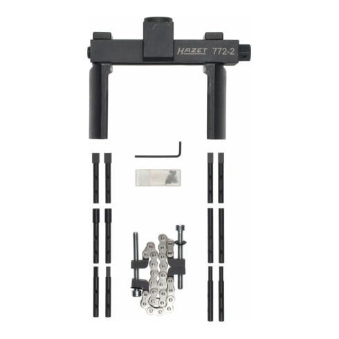 HAZET Universal-Achs- und Nutmuttern-Schlüsseleinheit-Werkzeug-Satz 772-2/16 Vierkant hohl 20 mm (3/4 Zoll) Anzahl Werkzeuge: 16