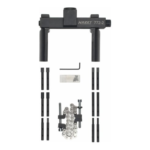 HAZET Universal-Achs- und Nutmuttern-Schlüsseleinheit-Werkzeug-Satz 772-2/16 Vierkant hohl 20 mm (3/4 Zoll) Anzahl Werkzeuge: 16
