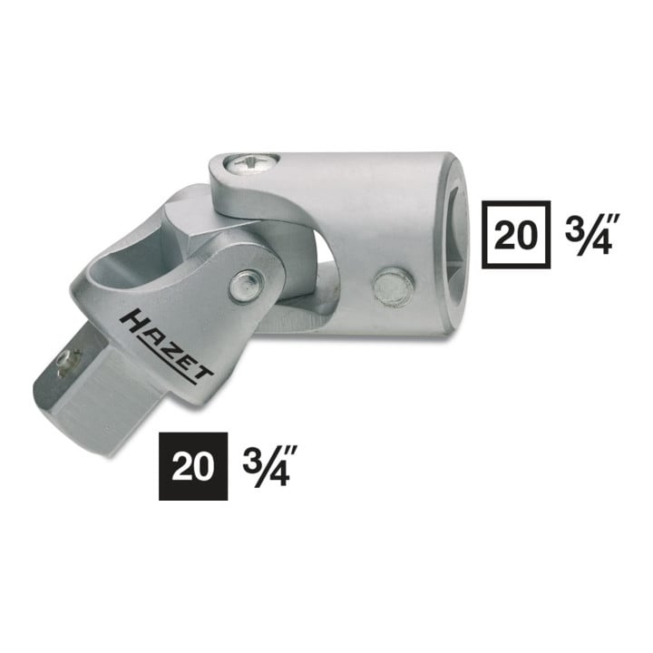 HAZET Universeel scharnier 1021 ∙ Vierkant hol 20 mm (3/4 inch) ∙ Vierkant massief 20 mm (3/4 inch)