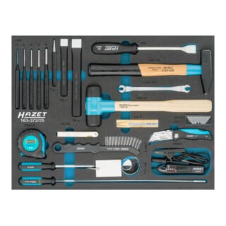 HAZET universele set 163-372/25 buitenzeskantprofiel Aantal gereedschappen: 25