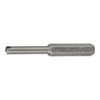 HAZET Ventielverwijderaarbit 666-6 ∙ Zeskant massief 6,3 = (1/4 inch)