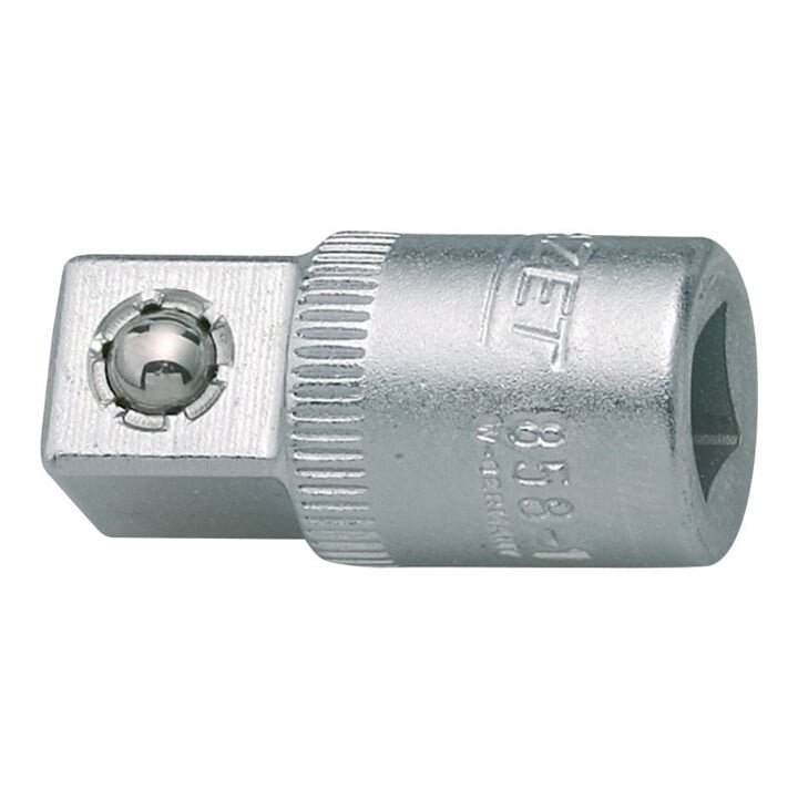 HAZET Vergrotingsstuk 858-1 ∙ Vierkant hol 6,3 mm (1/4 inch) ∙ Vierkant massief 10 mm (3/8 inch)