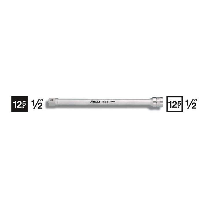 HAZET Verlängerung 918-10 Vierkant hohl 12,5 mm (1/2 Zoll) Vierkant massiv 12,5 mm (1/2 Zoll)