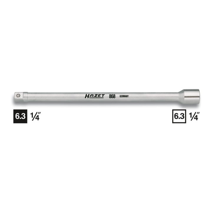 HAZET Verlengstuk 868 ∙ Vierkant hol 6,3 mm (1/4 inch) ∙ Vierkant massief 6,3 mm (1/4 inch)
