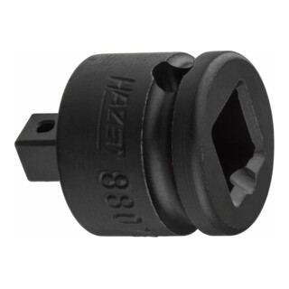 HAZET Verloopstuk 8807S ∙ Vierkant hol 10 mm (3/8 inch) ∙ Vierkant massief 6,3 mm (1/4 inch)