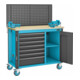 HAZET Werkbank, fahrbar Assistent 179NW, Sortiment 179NW-7/210, 210-teilig, Schubladen, flach: 6 x 81 x 522 x 398 mm, Schubladen, hoch: 1 x 166 x 522 x 398 mm-2