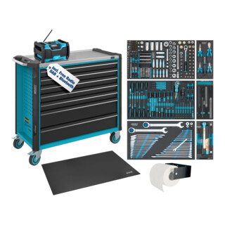 HAZET Werkplaatswagen Assistant 179NXXL-7 met assortiment en 7 laden