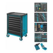 HAZET Werkplaatswagen Assistent 179N-7/220 ∙ Laden plat: 5 x 77 x 522 x 398 mm ∙ Laden hoog: 2 x 162 x 522 x 398 mm