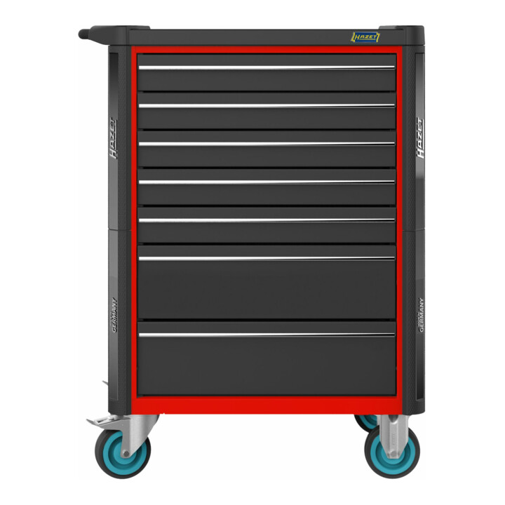 HAZET Werkplaatswagen Assistent 179N-7-RAL3020 Laden plat: 5 x 77 x 522 x 398 mm Laden hoog: 2 x 162 x 522 x 398 mm