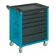 HAZET Werkstattwagen Assistent 176N-7, einzeln 176N-7, L x B x H: 780 mm x 500 mm x 1018 mm, Schubladen, flach: 5× 81 x 522 x 348 mm, Schubladen, hoch: 2× 166 x 522 x 348 mm-1