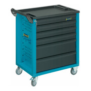 HAZET Werkstattwagen Assistent 176N-7, einzeln 176N-7, L x B x H: 780 mm x 500 mm x 1018 mm, Schubladen, flach: 5× 81 x 522 x 348 mm, Schubladen, hoch: 2× 166 x 522 x 348 mm