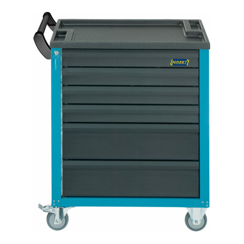 HAZET Werkstattwagen Assistent 176N-7, einzeln 176N-7, L x B x H: 780 mm x 500 mm x 1018 mm, Schubladen, flach: 5× 81 x 522 x 348 mm, Schubladen, hoch: 2× 166 x 522 x 348 mm