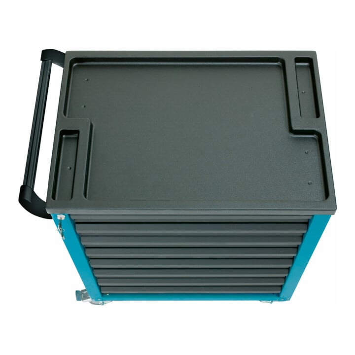 HAZET Werkstattwagen Assistent 176N-7, einzeln 176N-7, L x B x H: 780 mm x 500 mm x 1018 mm, Schubladen, flach: 5× 81 x 522 x 348 mm, Schubladen, hoch: 2× 166 x 522 x 348 mm