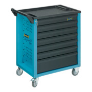 HAZET Werkstattwagen Assistent 177-7, Schubladen flach: 6 x 80 x 527 x 348 mm, Schubladen hoch: 1 x 165 x 527 x 348 mm