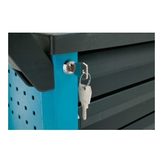 HAZET Werkstattwagen Assistent 177-7 Schubladen flach: 6 x 80 x 527 x 348 mm Schubladen hoch: 1 x 165 x 527 x 348 mm