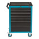 HAZET Werkstattwagen Assistent 178N-7 Schubladen flach: 5 x 80 x 527 x 348 mm Schubladen hoch: 2 x 165 x 527 x 348 mm